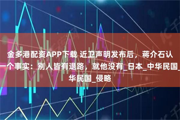 金多港配资APP下载 近卫声明发布后，蒋介石认清了一个事实：别人皆有退路，就他没有_日本_中华民国_侵略